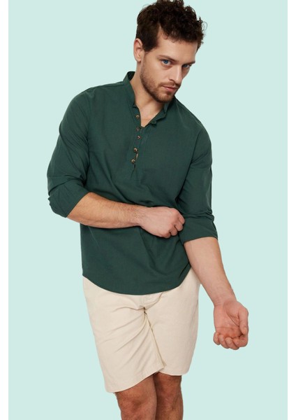 Erkek Yazlık Pamuklu Gömlek Rahat Şık Günlük Kombinler Için Hafta Sonu Yaz Aylarının Vazgeçilmezi fiyatları