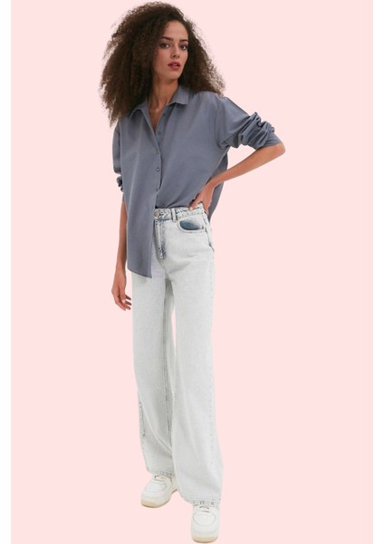 Kadın Terrycotton Kumaş Gömlek Şık ve Rahat Günlük Stil Için Hafta Sonu Yaz Aylarının Vazgeçilmezi fiyatları