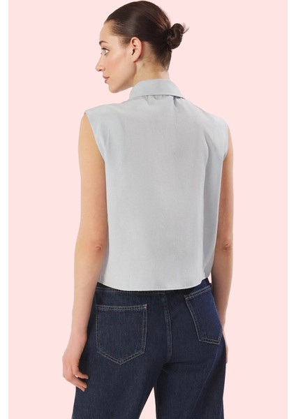 Kadın Basic Dokuma Kumaş Regular Kolsuz Gömlek Günlük Şıklık Için Yaz Aylarının Vazgeçilmezi modelleri