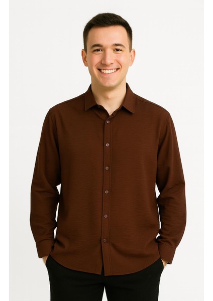 Huffa Erkek Ayrobin Uzun Kol Gömlek 7367