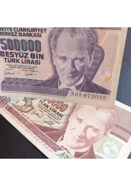 399636882DE305BB10 7.emisyon 100/500 Bin Türk Lirası Çt Eski Kağıt Para modelleri