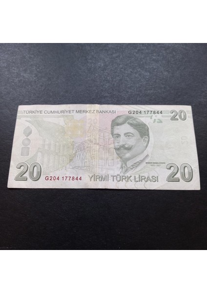 399636882DFDA94FDE 9.emisyon Hatalı Basım 20TÜRK Lirası Nadir Çıkar Kağıt Para fiyatları