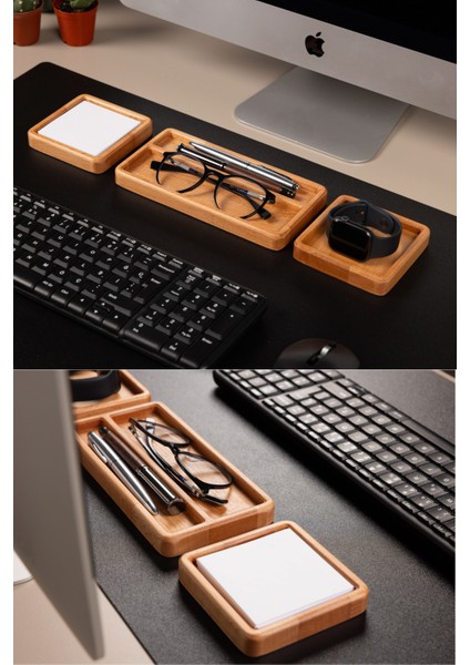 Üçlü Modüler Organizer - Aker Wood Art