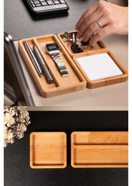 Üçlü Modüler Organizer - Aker Wood Art fiyatları