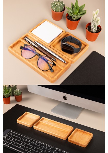 Üçlü Modüler Organizer - Aker Wood Art modelleri