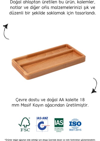 Üçlü Modüler Organizer - Aker Wood Art fırsatları