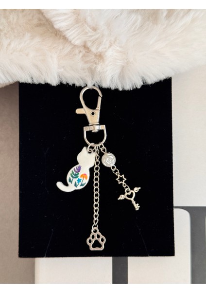 Kedi Patili Anahtarlık Çanta Charm Cüzdan Süsü Charmı modelleri