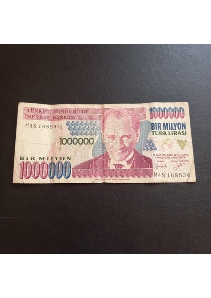 Escoines 39963688417D06C361 7.emisyon 1milyon Türk Lirası M48 Serisi Eski Kağıt Para