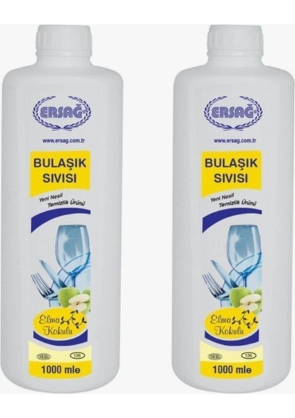 Bulaşık Sıvısı Elma Kokulu 1000 ml x 2 Adet
