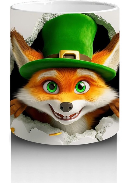 Şanslı Şapkalı Sevimli Tilki – Baskılı Kahve Kupası modelleri