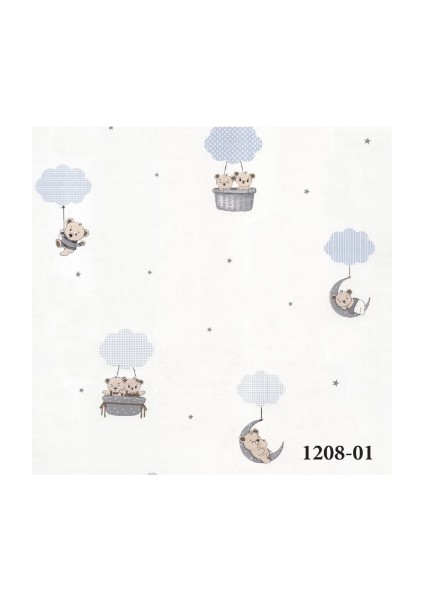 Decowall Kids 1208 Çocuk 16M2 Duvar Kağıdı Bulutlar Model 3boyutlu Deseni Silinebilir