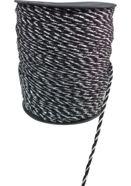 Bileklik İpi, Hediye Paketleme İpi, Şans, Bereket, Aşk, Şifa, Güç 10 mm Pamuk 10 Metre Siyah