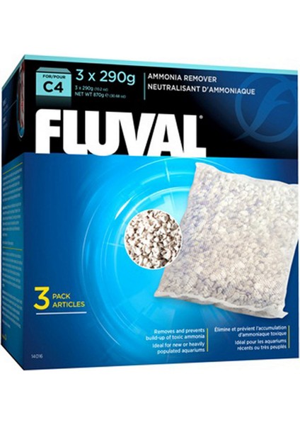 Fluval C4 Amonyak Giderici (3X290 Gr) Svlrs
