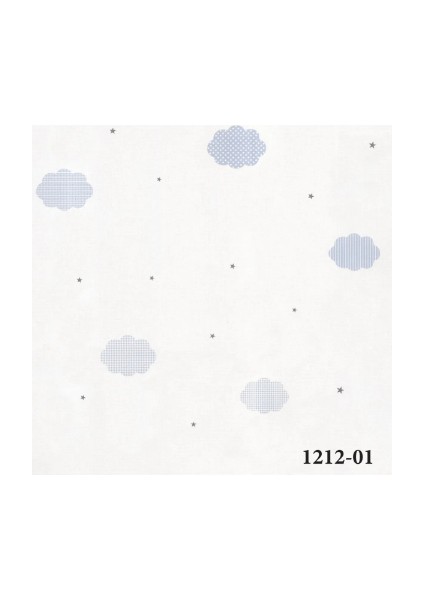 Decowall Kids 1208 Çocuk 16M2 Duvar Kağıdı Bulutlar Model 3boyutlu Deseni Silinebilir