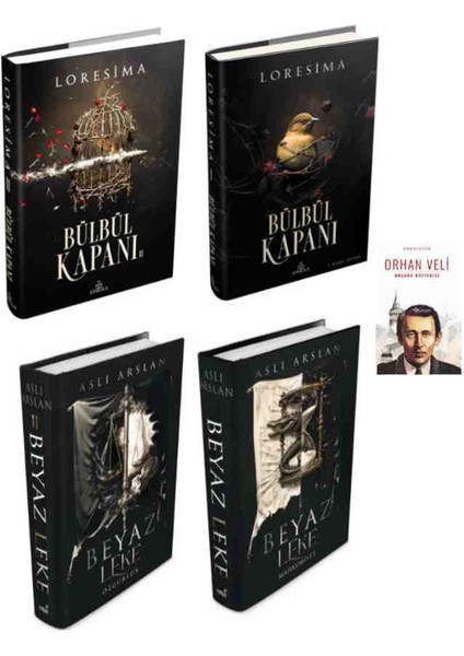 Beyaz Leke 1, Beyaz Leke 2, Bülbül Kapanı 1, Bülbül Kapanı 2 Loresima Aslı Arslan 4 Kitap Ciltli Set