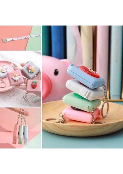 Buffer® Sevimli Yumuşak Stickerli 150 cm Uzunluğunda Pratik Taşınabilir Çanta Boy Anahtarlıklı Mezura fırsatları