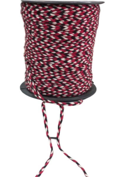 Bileklik İpi, Hediye Paketleme İpi, Şans, Bereket, Aşk, Şifa, Güç 5 mm Pamuk 5 Metre Kırmızı