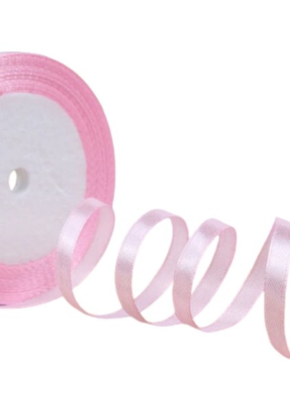 Saten Kurdele 2 cm 10 Metre Açık Pembe