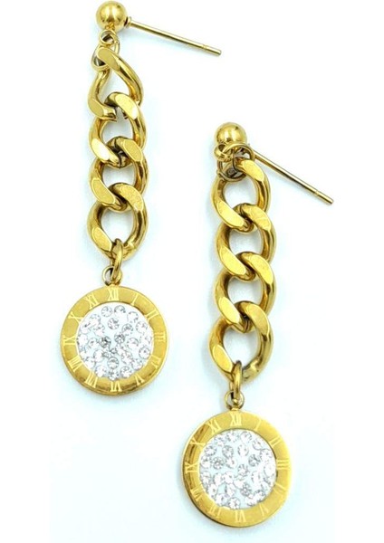 Gold Renk Zincir Çelik Kolye