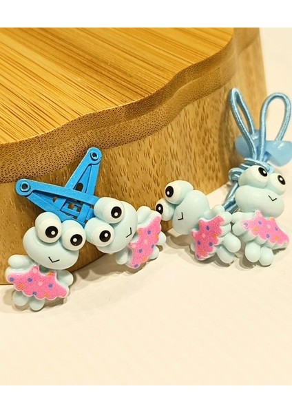 Ikili Lüks Figürlü Küçük Lastik ve Çıtçıt Toka