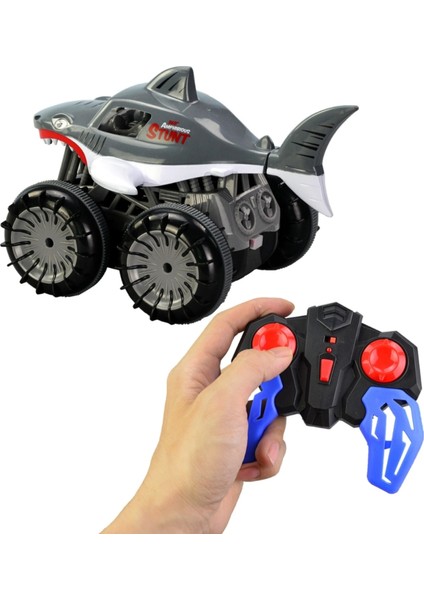 Rc Araba Köpekbalığı Karada ve Suda Canavar Araba 4WD LED Işıklı