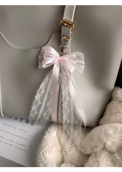 Fiyonk Çanta Charm Coquette Çanta Süsü Anahtarlık