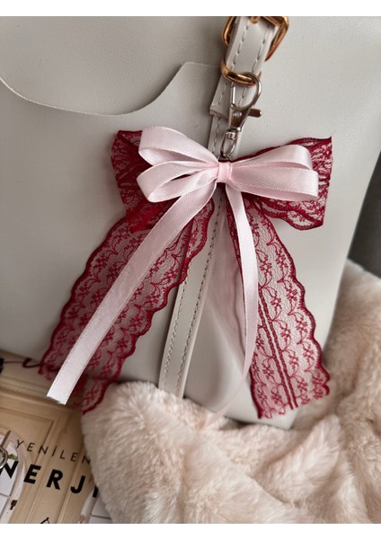 Fiyonk Çanta Charm Coquette Çanta Süsü Anahtarlık