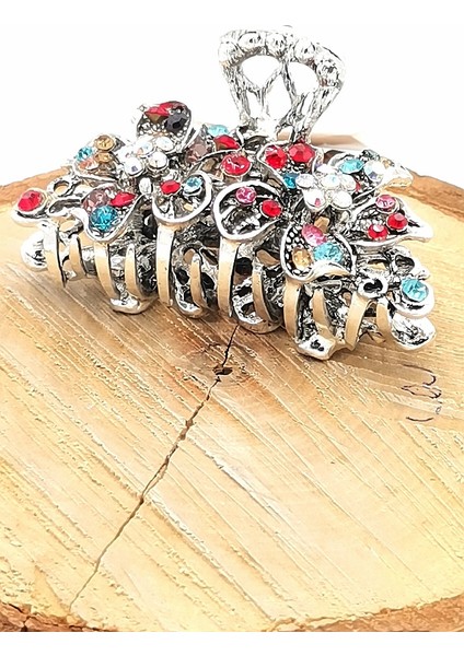 Döküm Metal Renkli Taşlı Lüks Toka