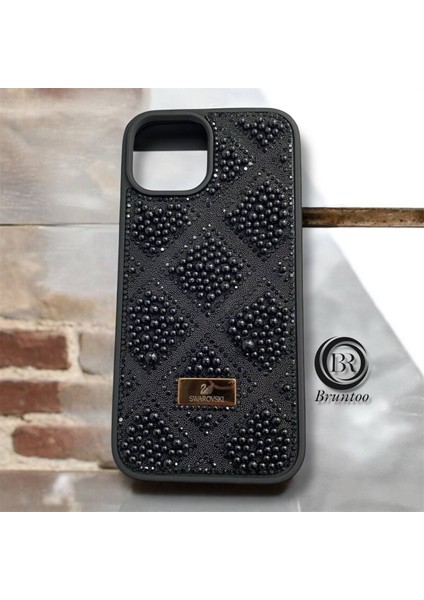 Apple iphone 12 / 12 Pro Taşlarla Süslenmiş Kılıf Inci Boncuk Plaid Kapak . fırsatları