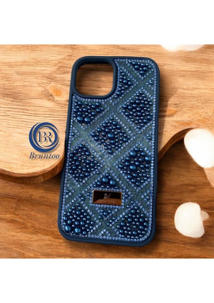 Apple iphone 12 / 12 Pro Taşlarla Süslenmiş Kılıf Inci Boncuk Plaid Kapak . fırsatları