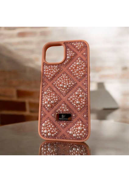 Apple iphone 12 / 12 Pro Taşlarla Süslenmiş Kılıf Inci Boncuk Plaid Kapak . fırsatları