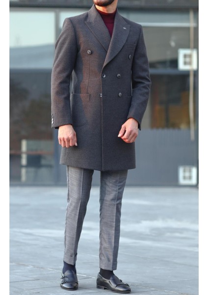 Erkek Kışlık Yünlü Kumaş Kruvaze KABAN-KAV7205W