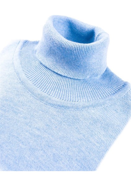 Slim Fit Kesim Modern Erkek Pamuklu Tam Balıkçı Yaka Triko KAZAK-KAV6400W