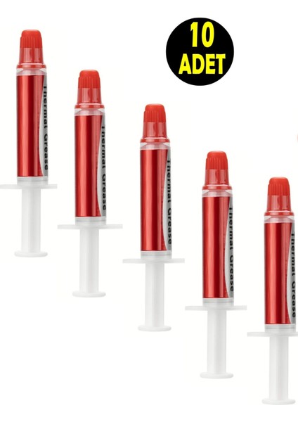 10 Adet 10 ml 1.63W/M.K Şırınga Termal Macunu Işlemci Pastası Cpu VGA Radyatör Pastası Isı Iletken