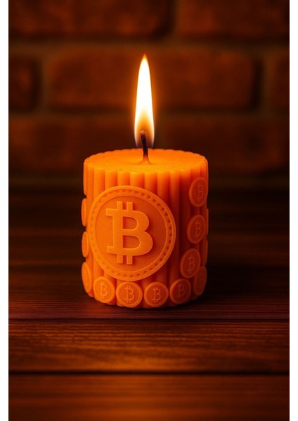Bitcoin Temalı El Yapımı Dekoratif Mum fiyatları
