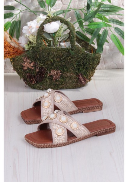 014-20 Fls Toka Detaylı Tatil Terliği Günlük Terlik Kadın Terlik indirimleri