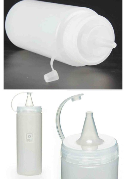 2li Kapaklı Salata Sosu Zeytinyağı Ketçap Mayonez Sıkma Sosluk 400 ml