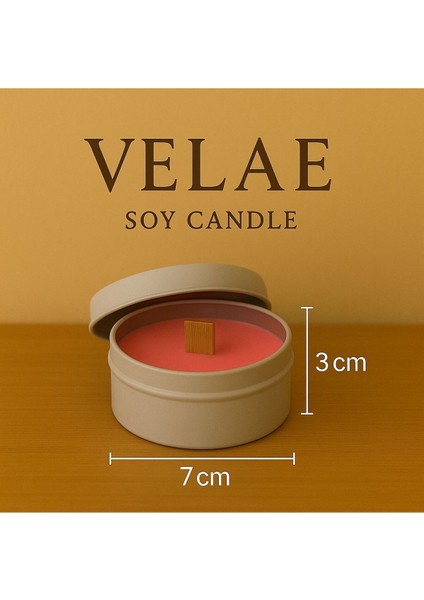 Metal Kutuda El Yapımı Mum Doğal Soya Wax(2 Adet) fiyatları