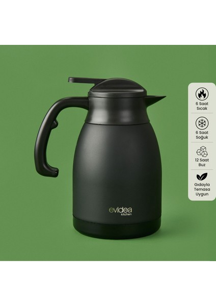 Kitchen Çay Termosu - Siyah - 1,5 Lt