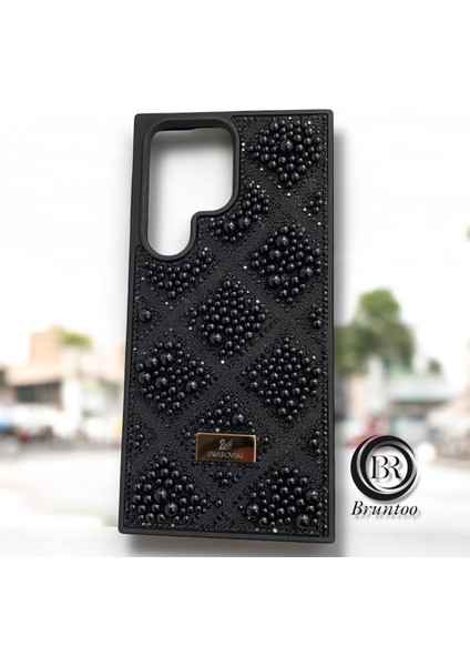 Samsung Galaxy S23 Ultra Taşlarla Süslenmiş Kılıf Inci Boncuk Plaid Kapak . fiyatları