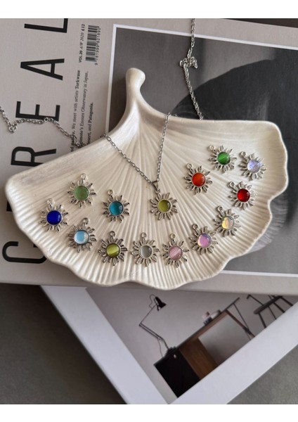 Renkli Güneş Çelik Kolye, Pinterest Kolye fiyatları