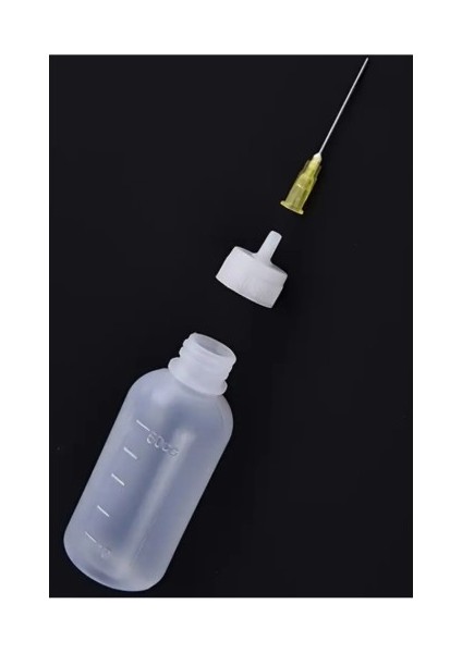 50 ml Ölçekli Makine Yağı Yağlama Lehim Akı Sıvı Tutkal Alkol Şişesi Şırıngalı Damlalık Şişe