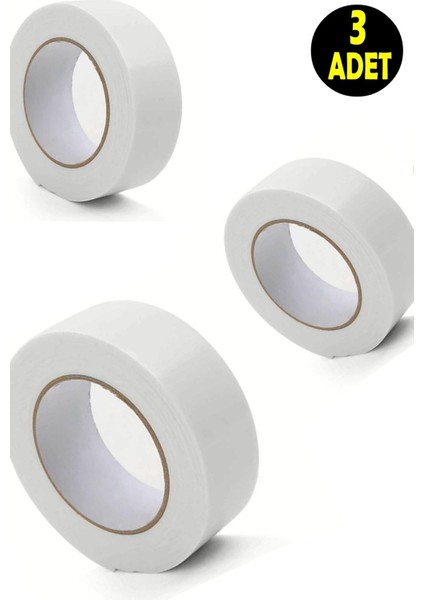 3 Adet Çift Taraflı Yapıştırma Köpük Bantı (18MMX2MT)-TABLO Asmak Şerit LED Montaj Yapıştırıcı Bandı