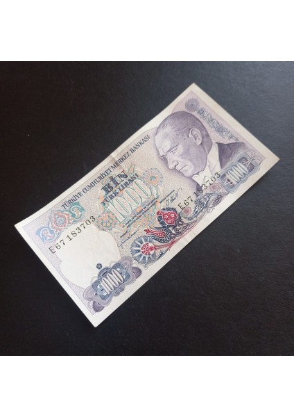 Escoines 399636884149CD2D45 7.emisyon 1000 Türk Lirası E67 Serisi Çt Eski Kağıt Para fırsatları