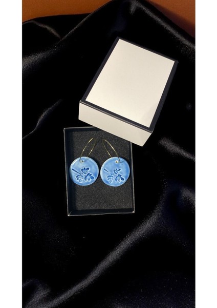 Silvestra “blue Leaf” El Yapımı Porselen Küpe fiyatları