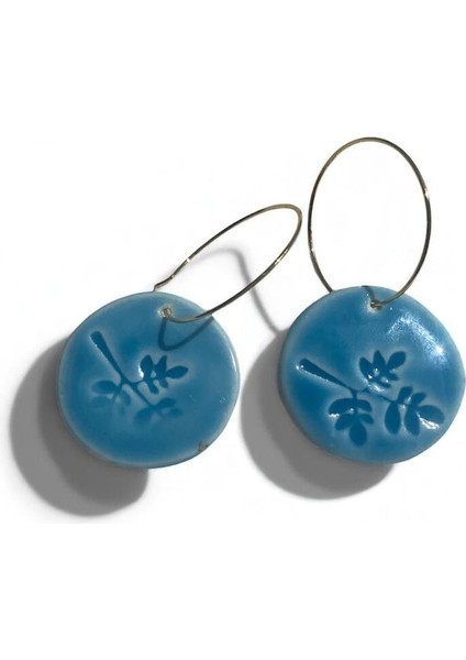 Silvestra “blue Leaf” El Yapımı Porselen Küpe modelleri