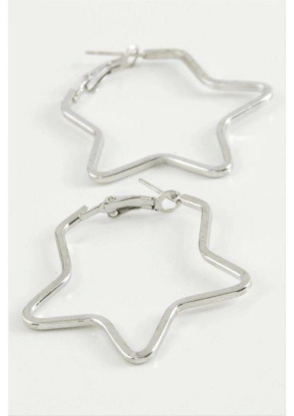 Yıldız Halka Küpe 6 cm