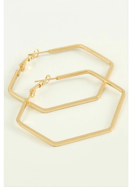 Beşgen Halka Küpe 6 cm