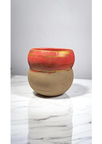 Silvestra “ember Gold” 24 Ayar Gerçek Altın Detaylı Stoneware Kupa – 330 ml
