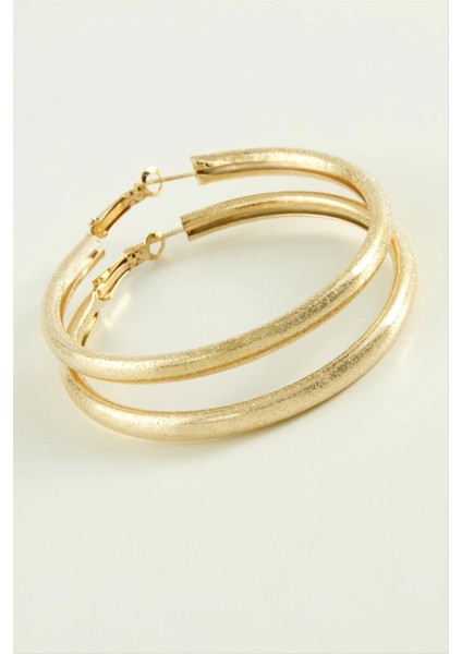 Simli Boru Halka Küpe 5,5 cm